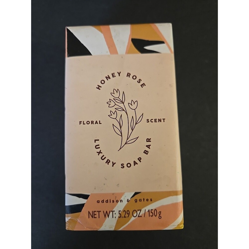 Addison & Gates - Honey Rise Floral Luxury scented Bar Soap 5.29 oz New HTF Rare